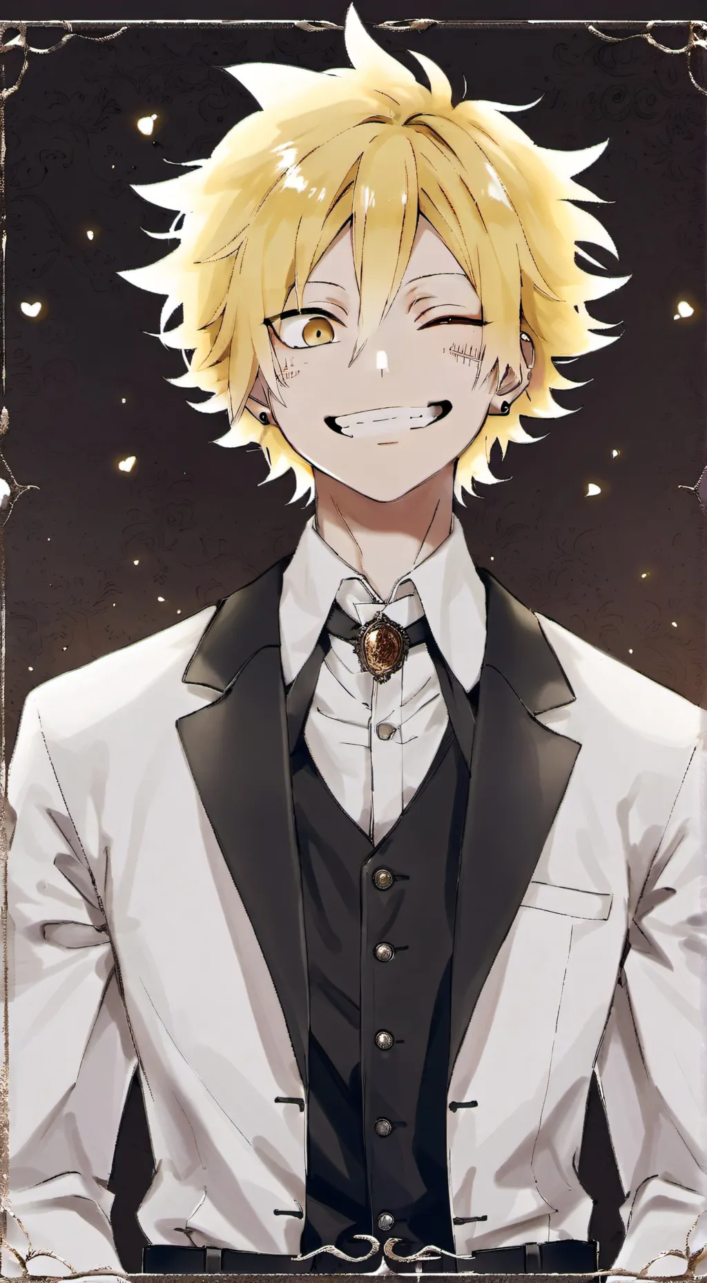 ai character: Denki Kaminari background