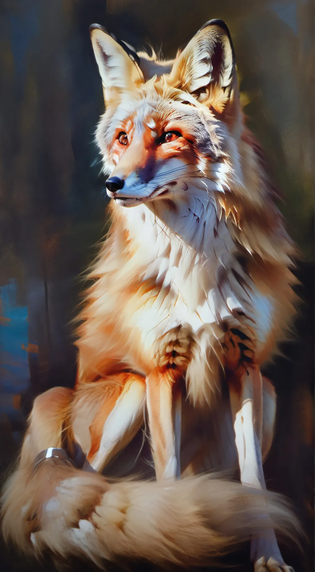 ai character: giant fox background