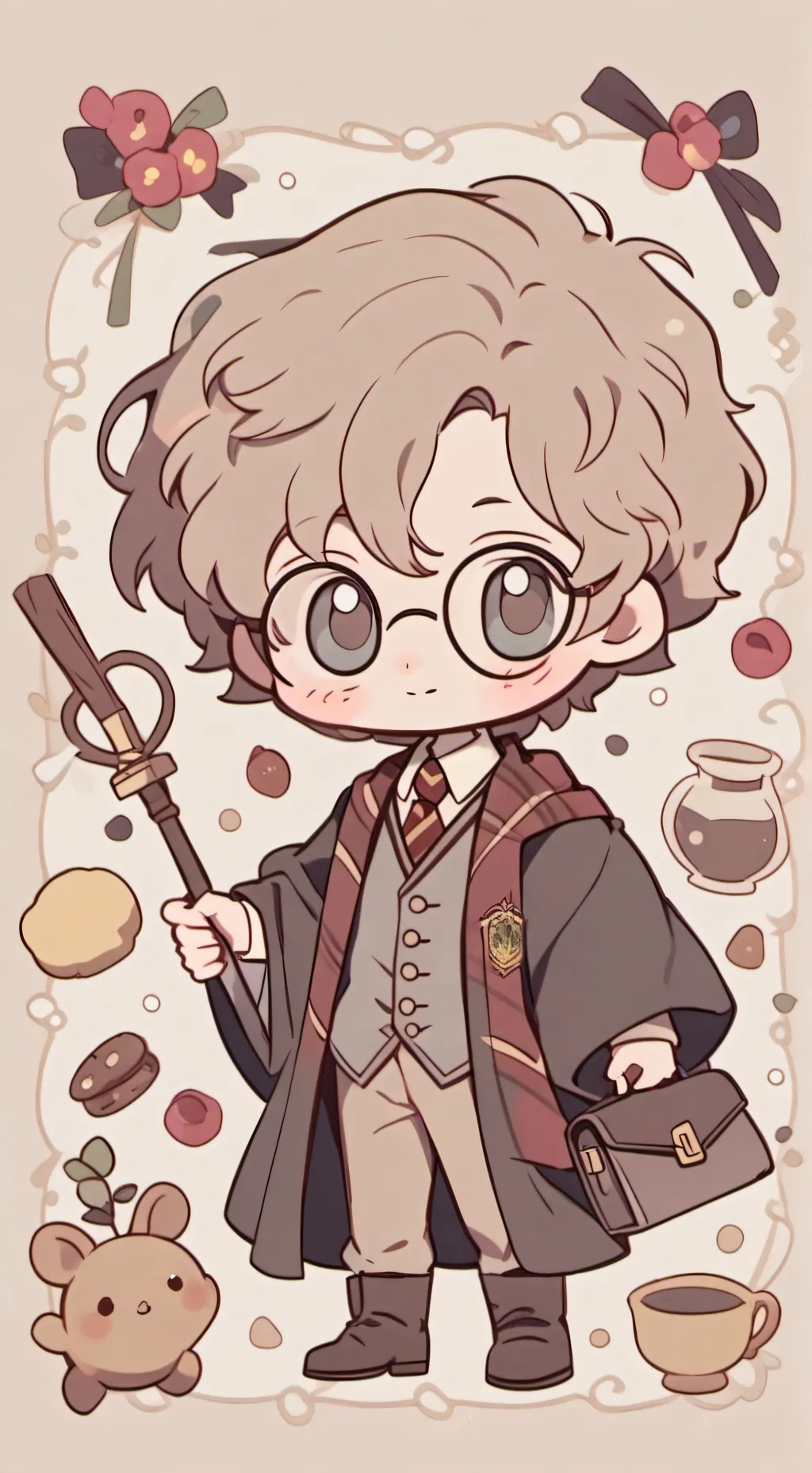 ai character: Harry Potter  background