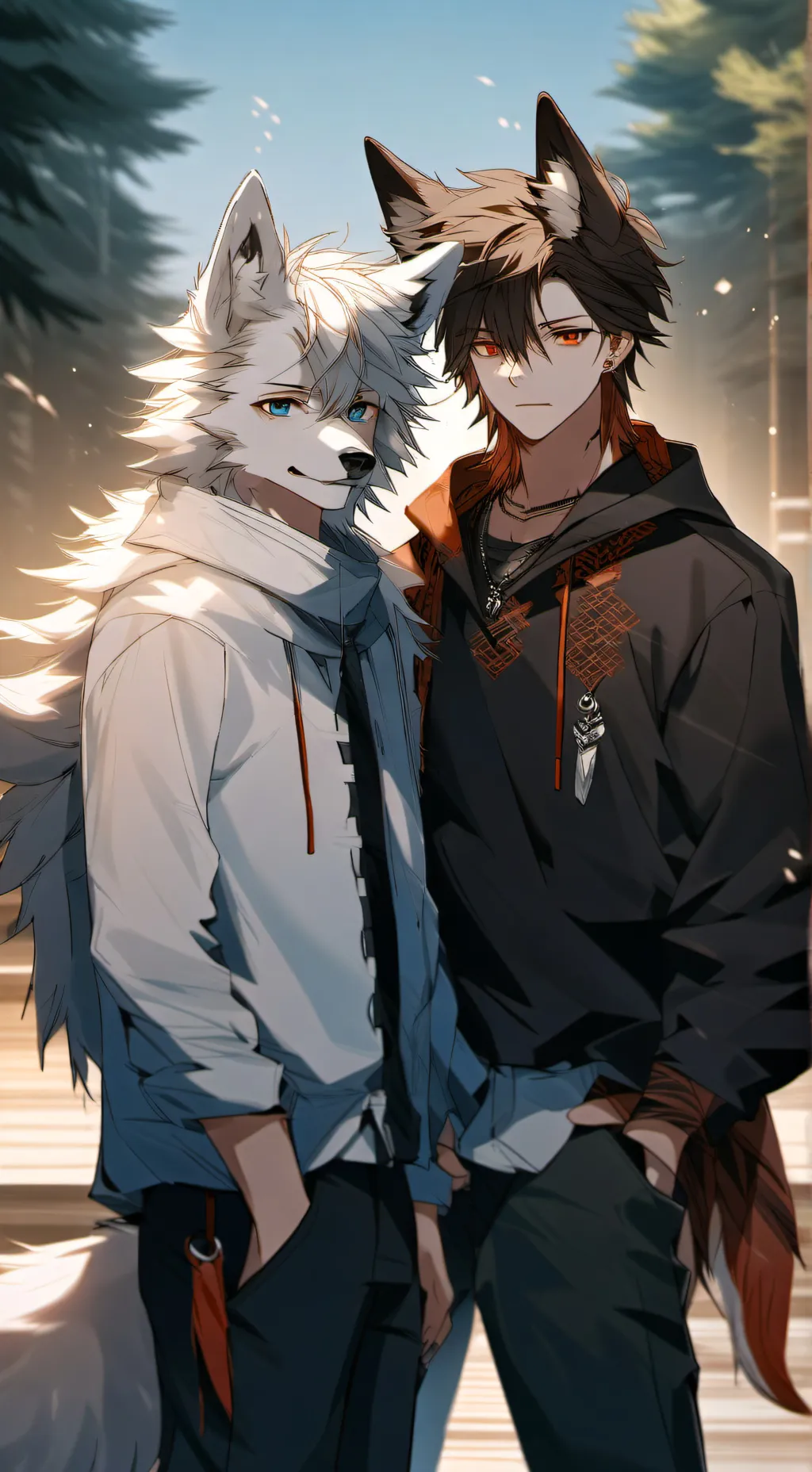 ai character: Wolf game background