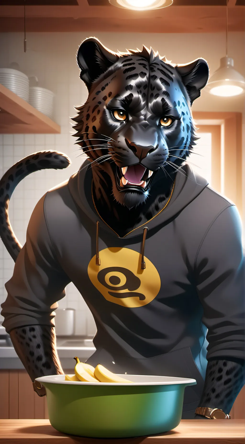 ai character: Brownie Potty Panther background
