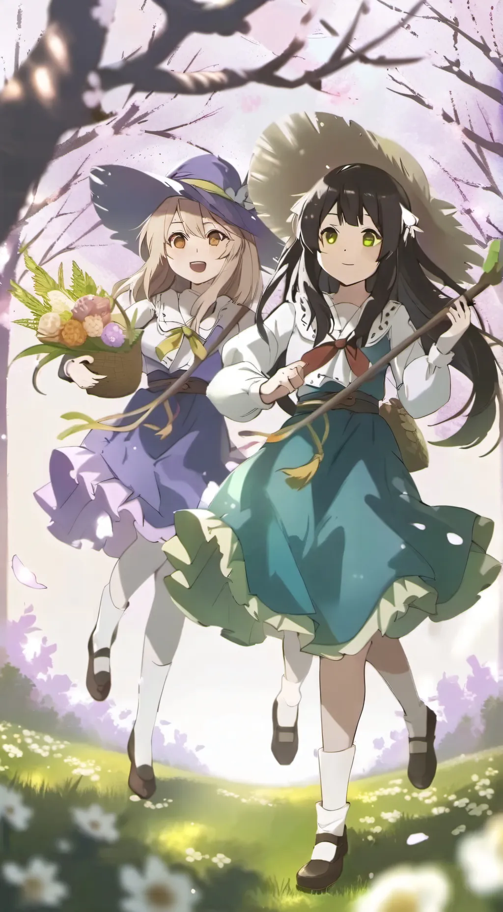 ai character: Marisa x Reimu background