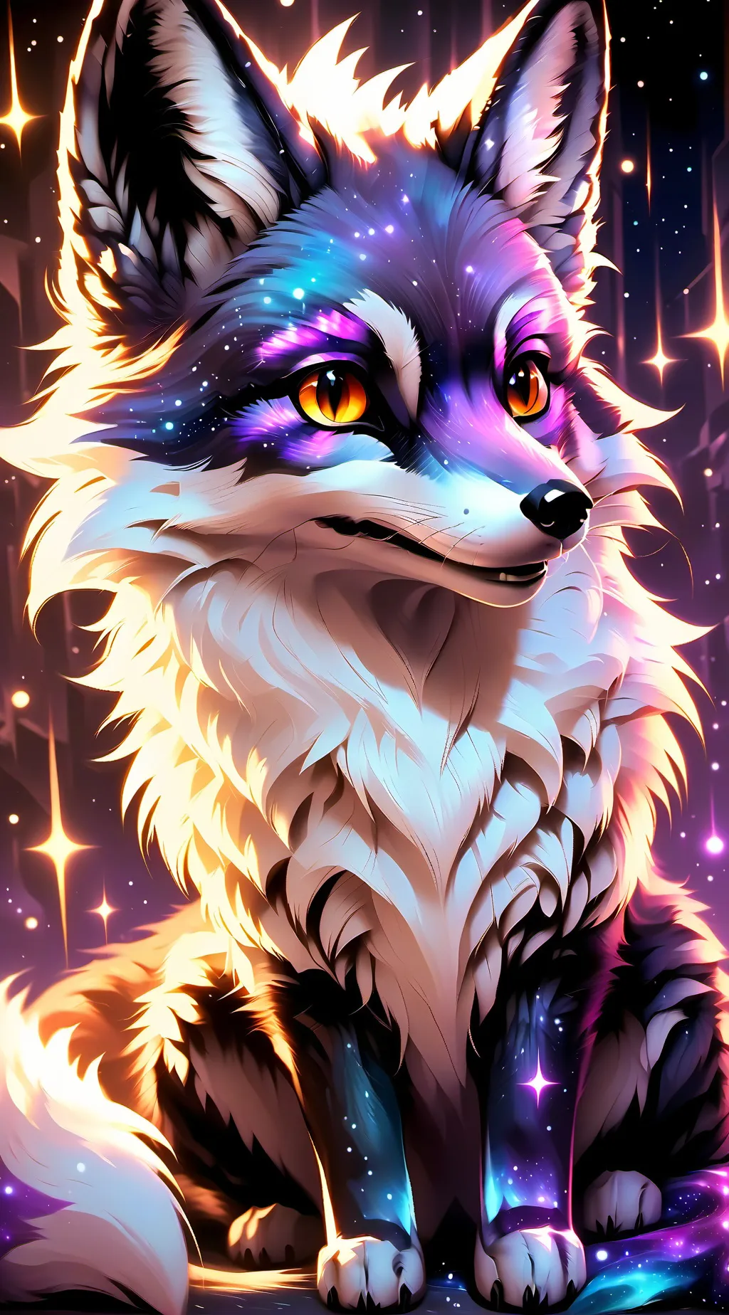 ai character: Galaxy Fox 🌌🌌🦊 background