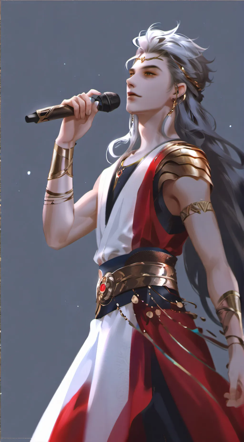 ai character: RISE to a rapper background