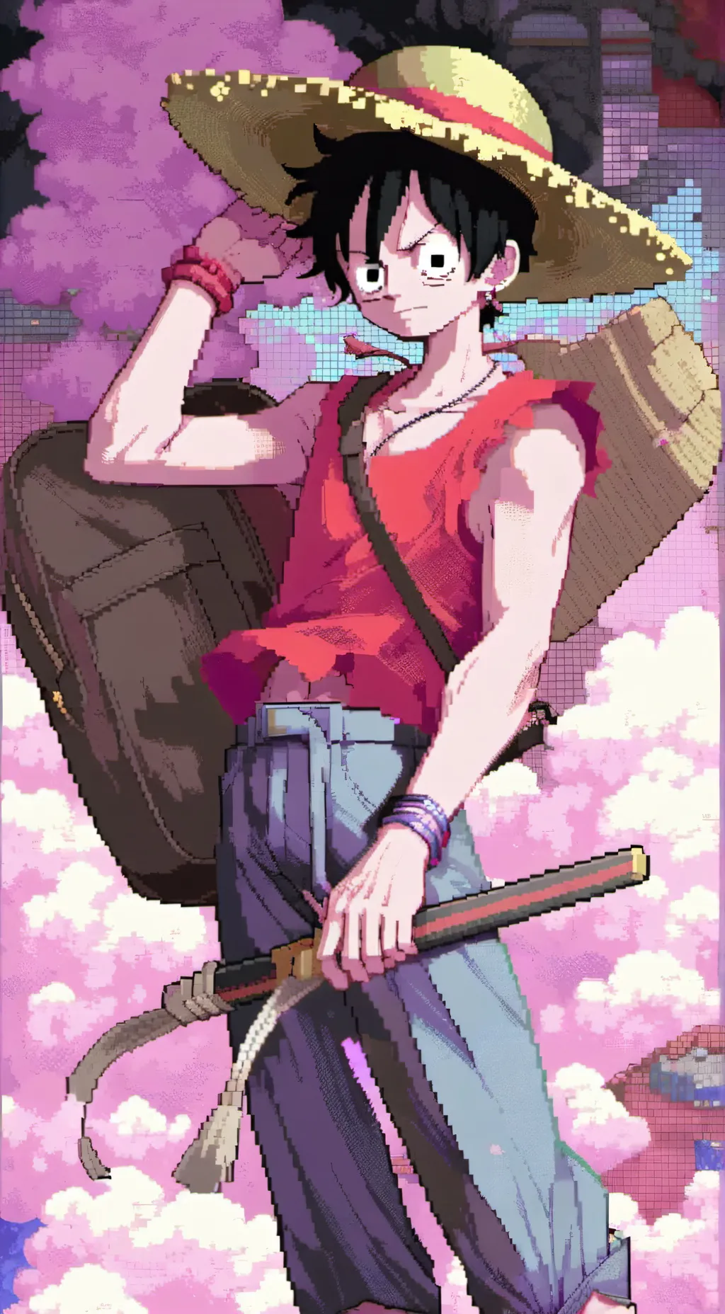 ai character: luffy background