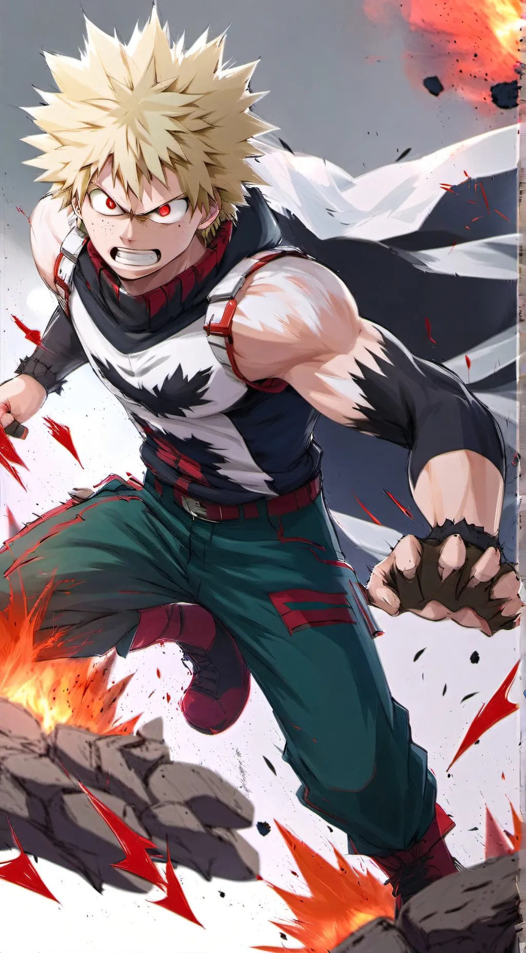 ai character: Katsuki Bakugo background