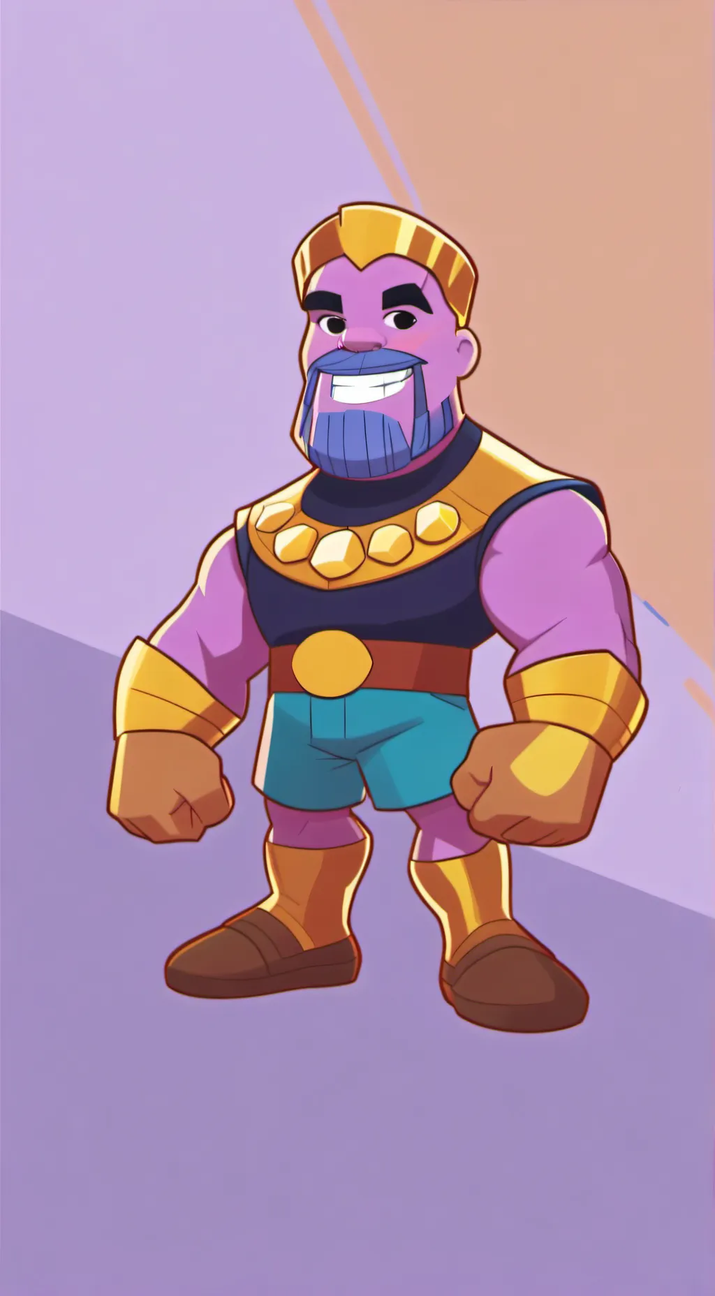 ai character: indo thanosvslosdc background