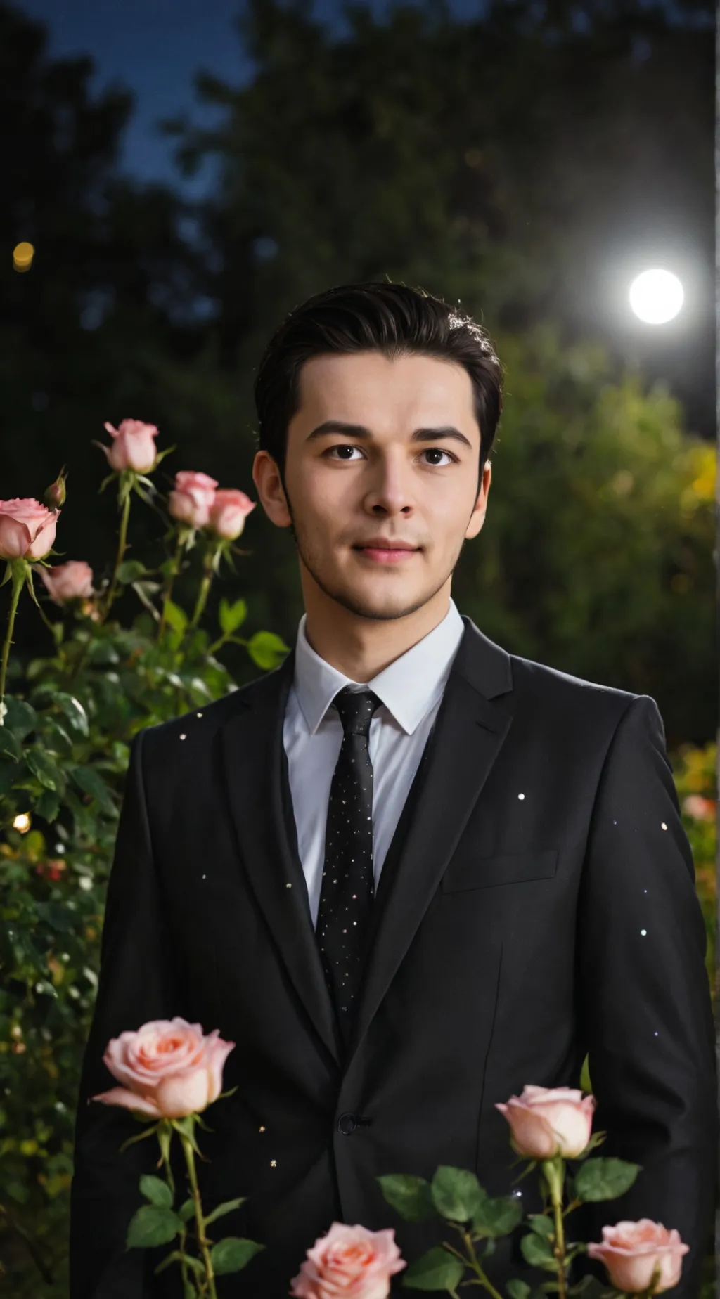 ai character: Alex in the Garden background