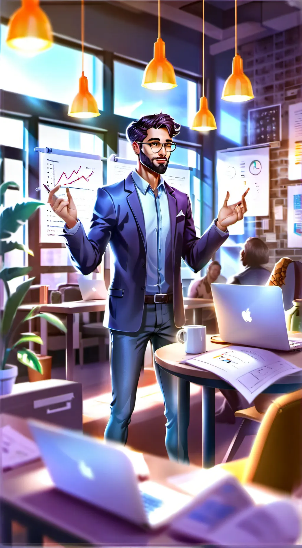 ai character: The Change-Maker Tycoon background