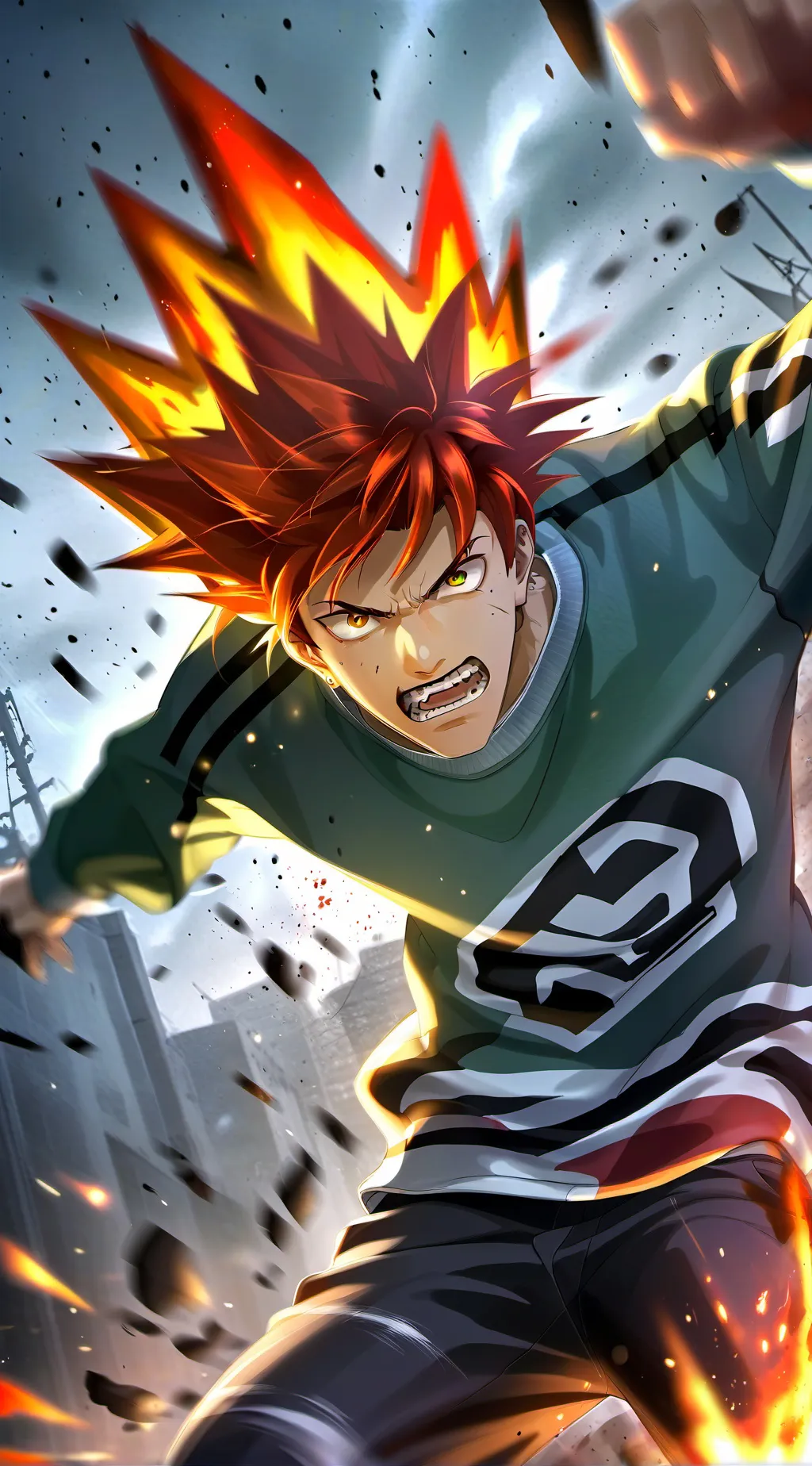 ai character: Katsuki Bakugou background
