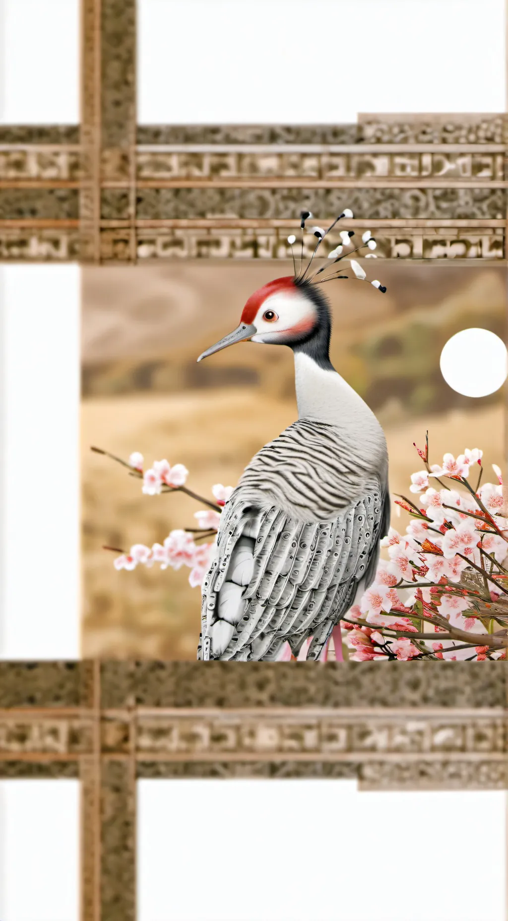 ai character: scared bird background