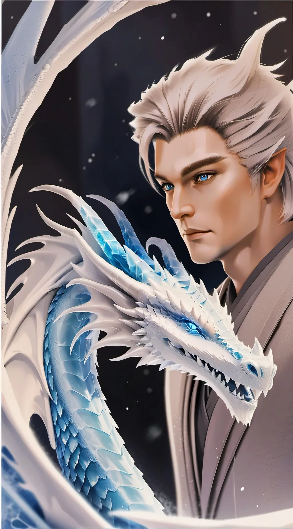 ai character: winter background
