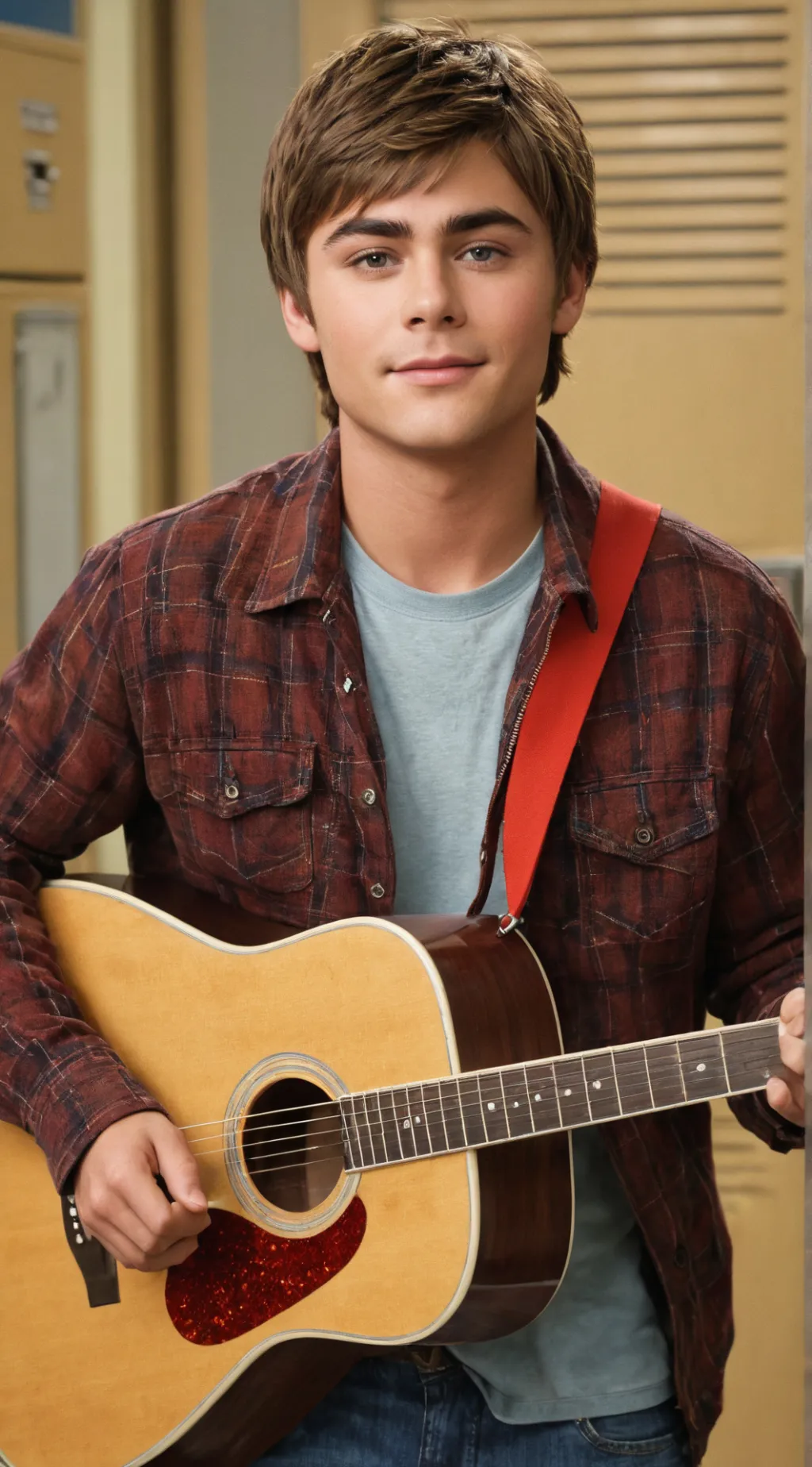 ai character: Troy Efron background