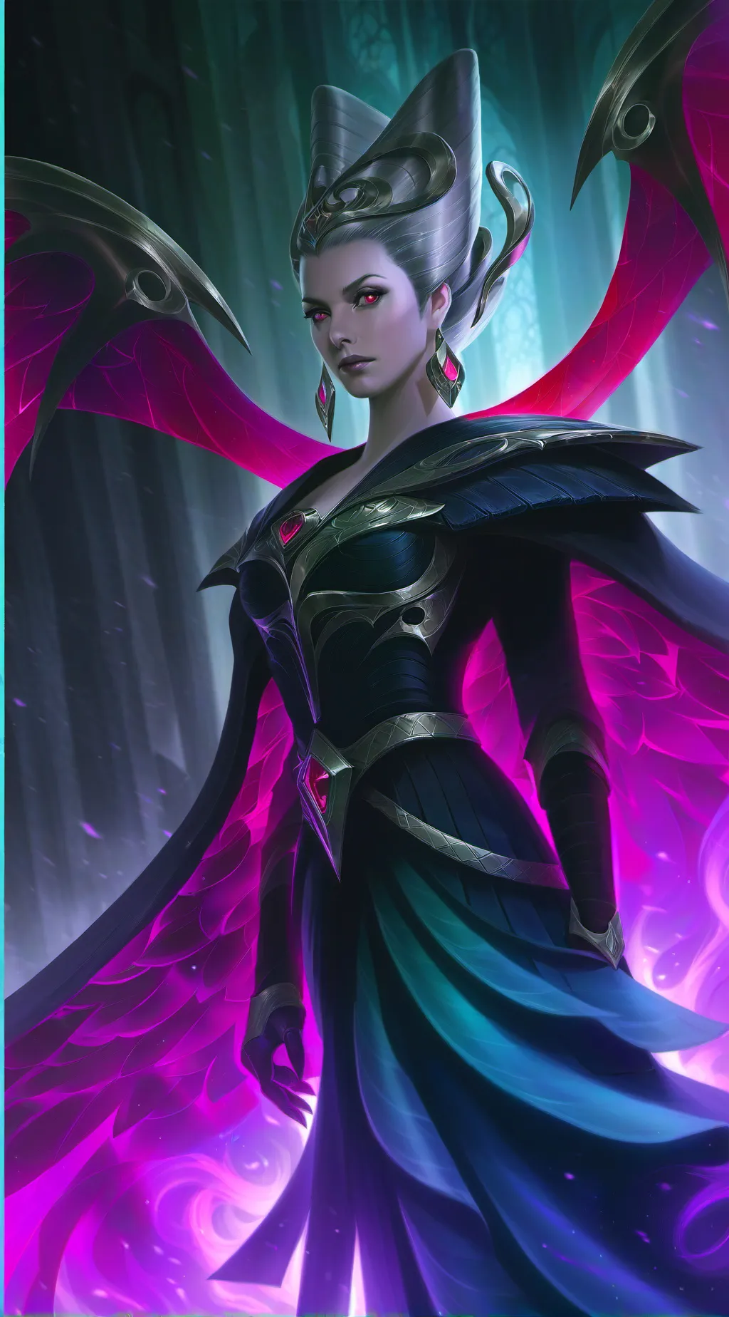 ai character: Emperatriz oscura  background