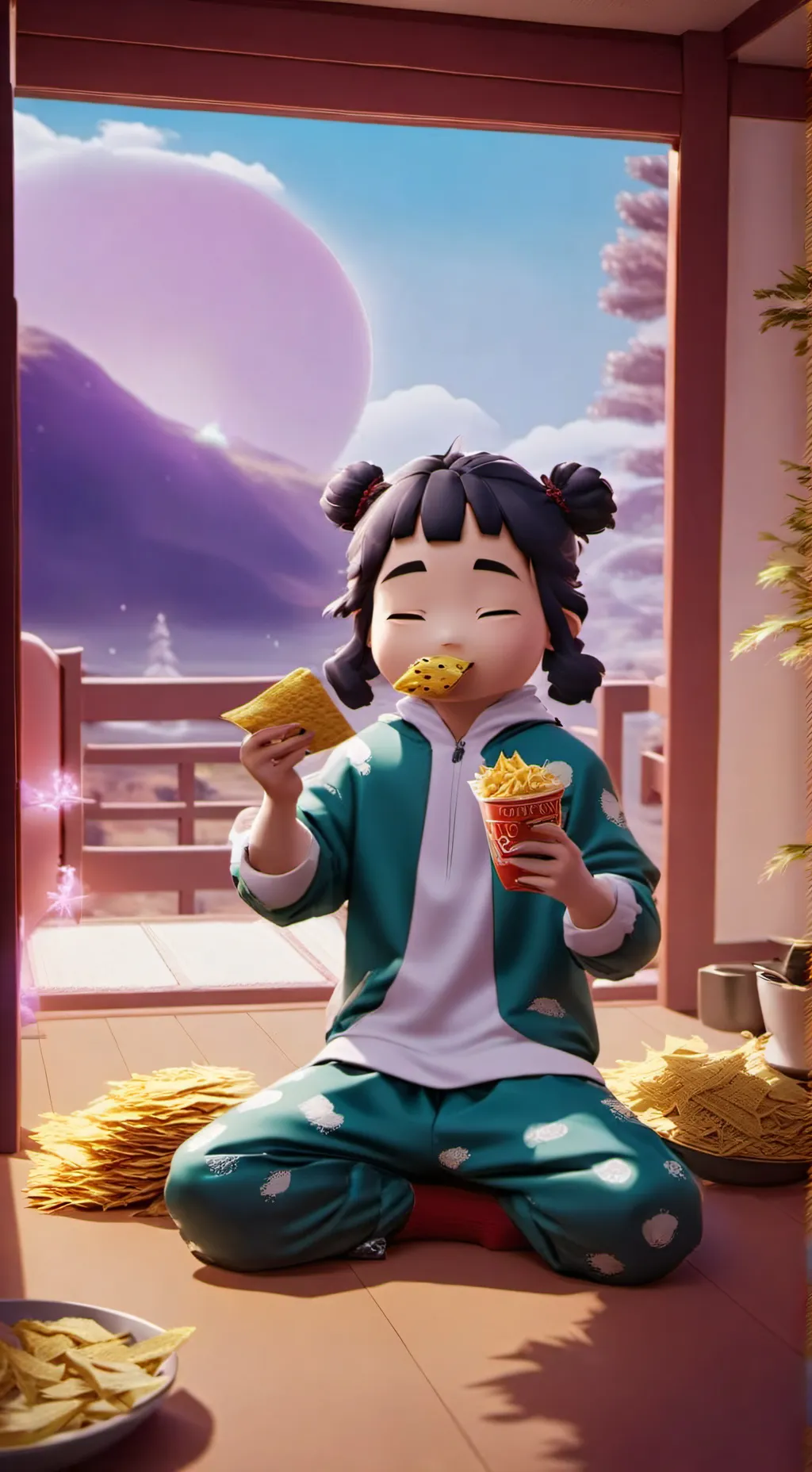 ai character: Zoey background