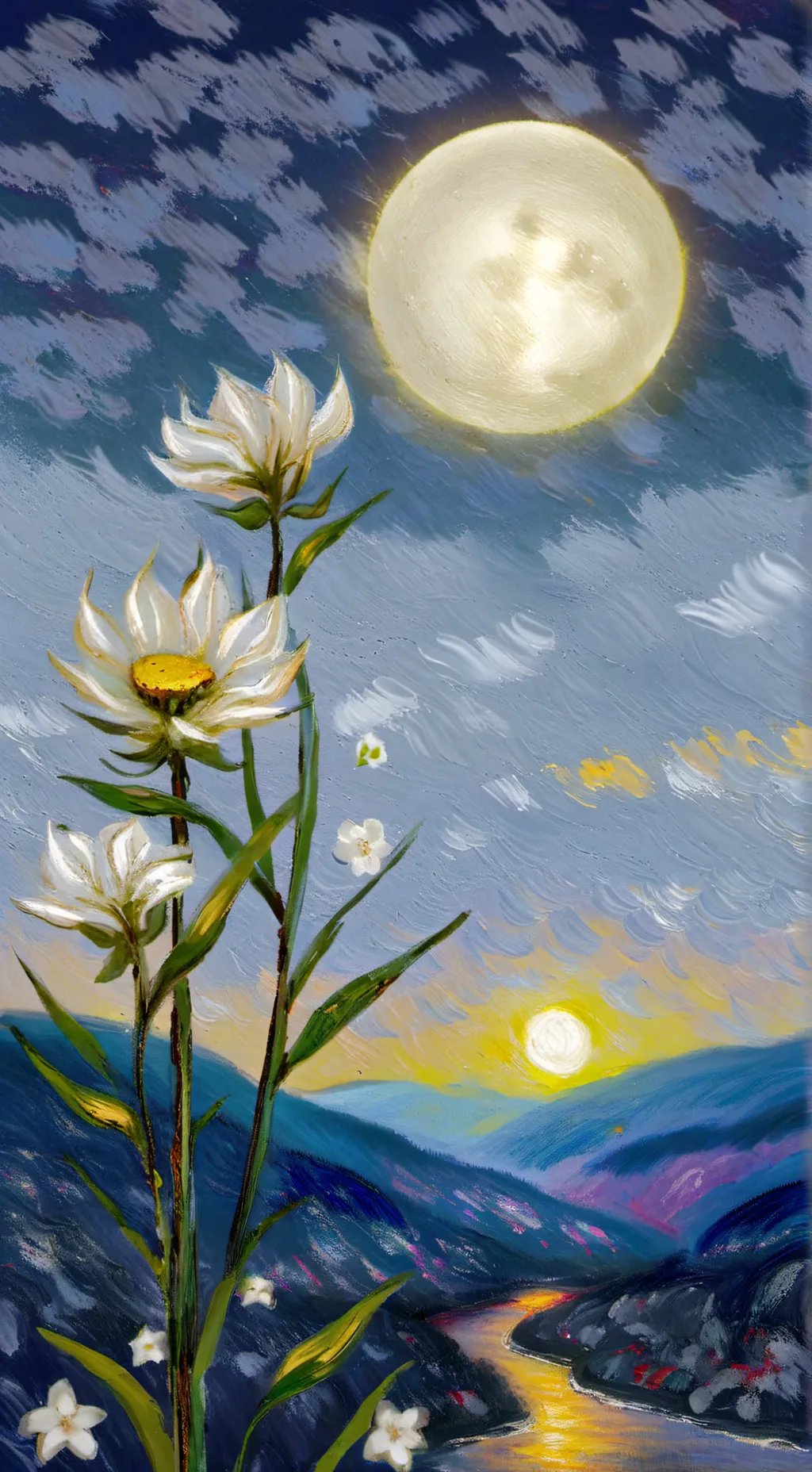 ai character: Moonflower background
