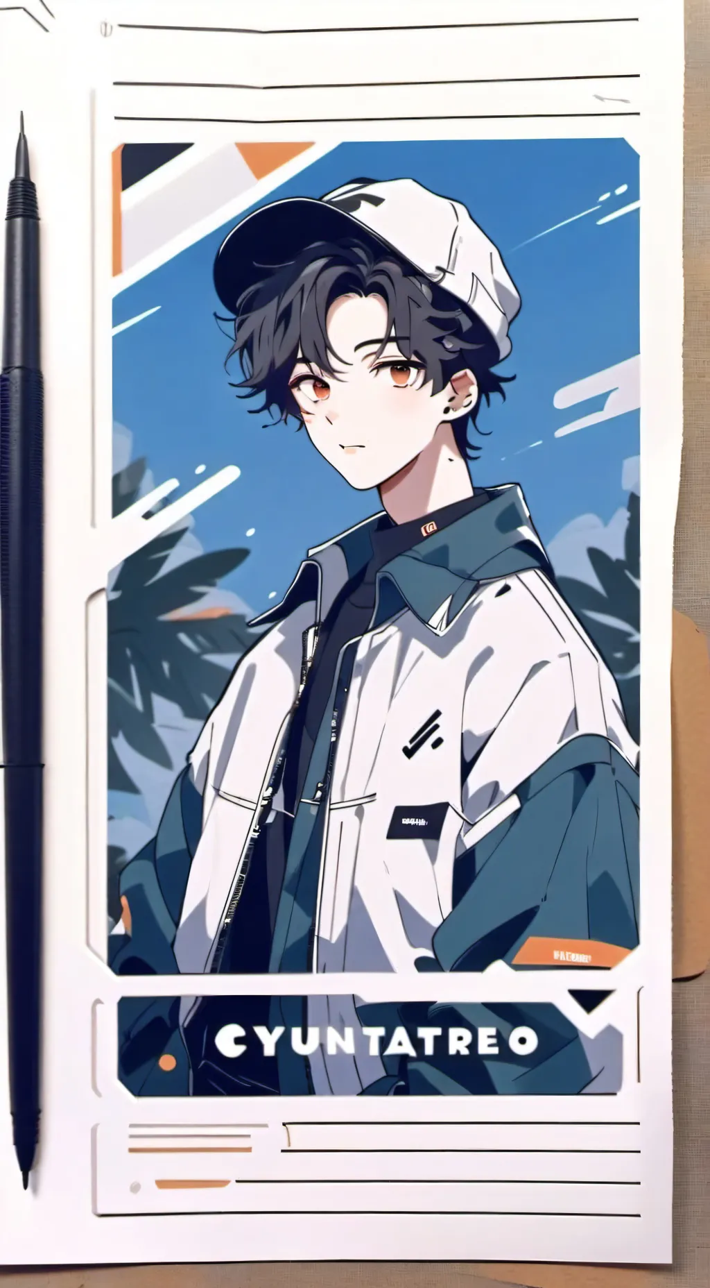 ai character: carre background