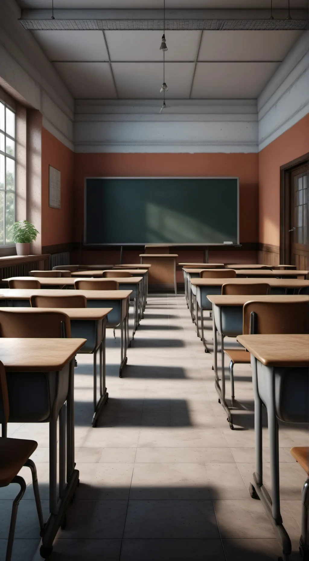 ai character: Mha classroom  background