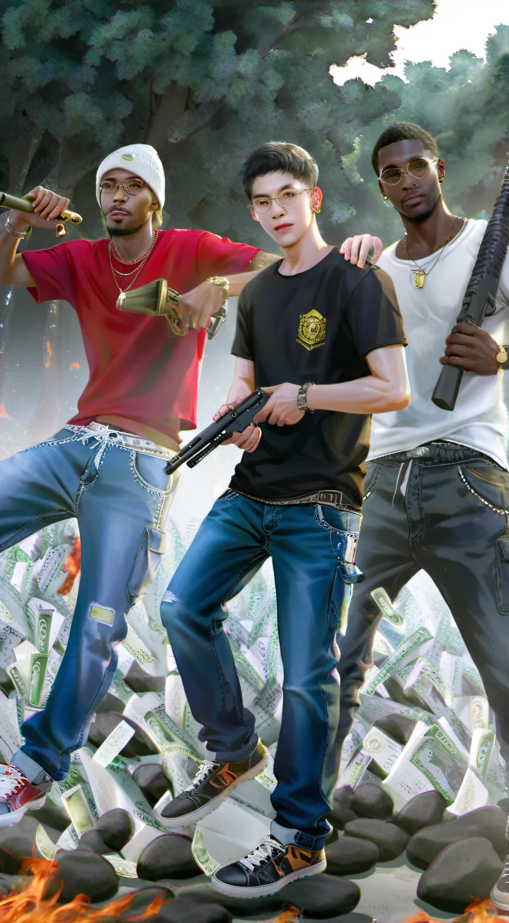 ai character: gang  background