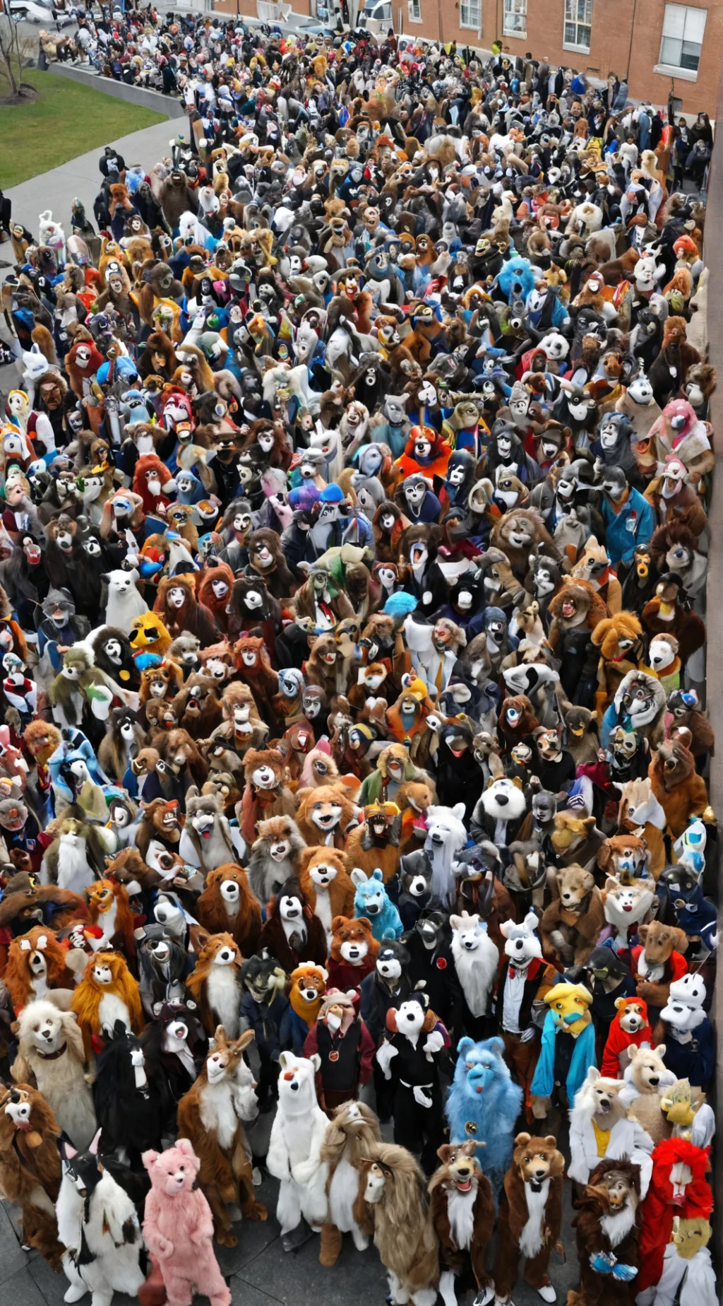 ai character: Furry convention  background