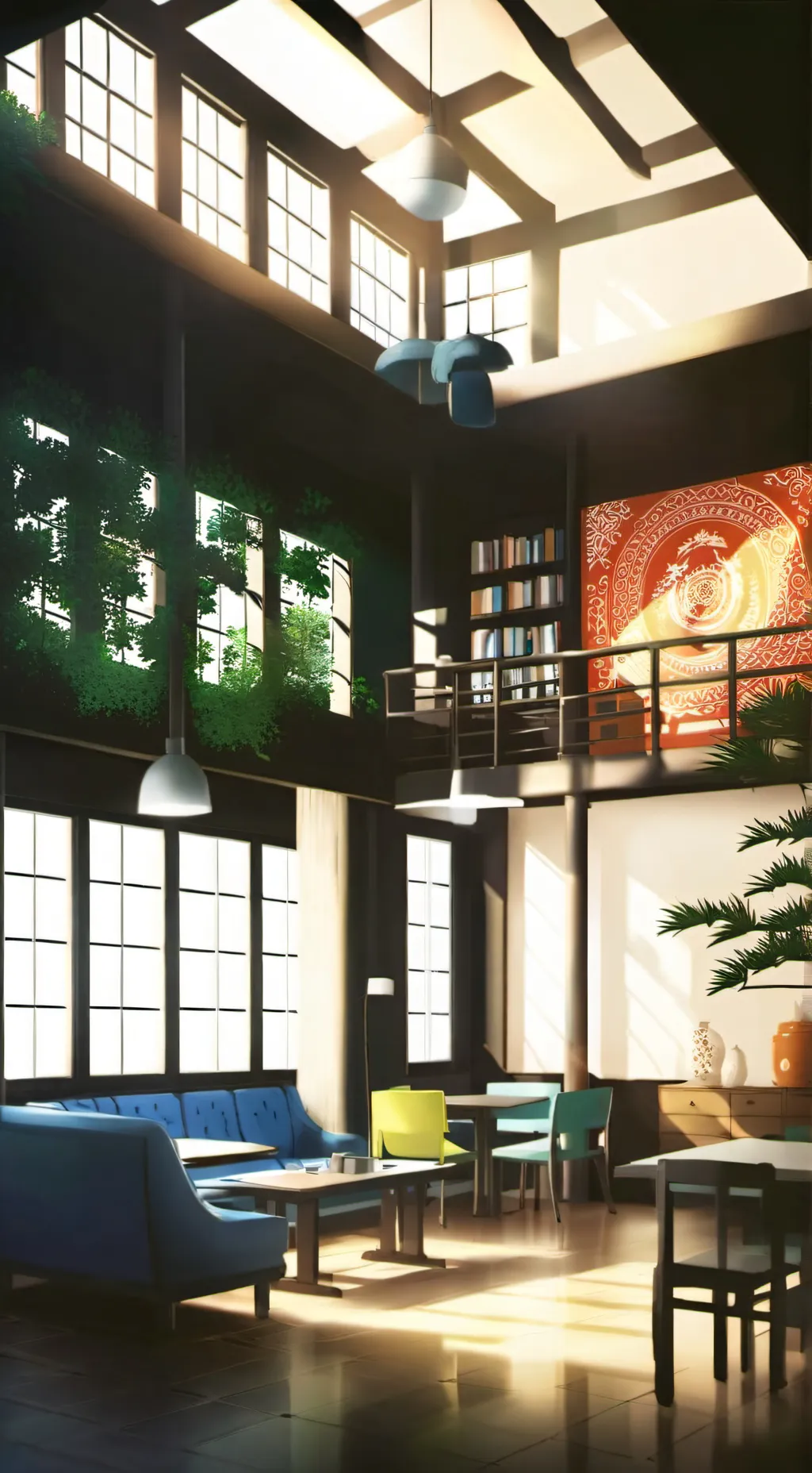 ai character: Mha dorms background