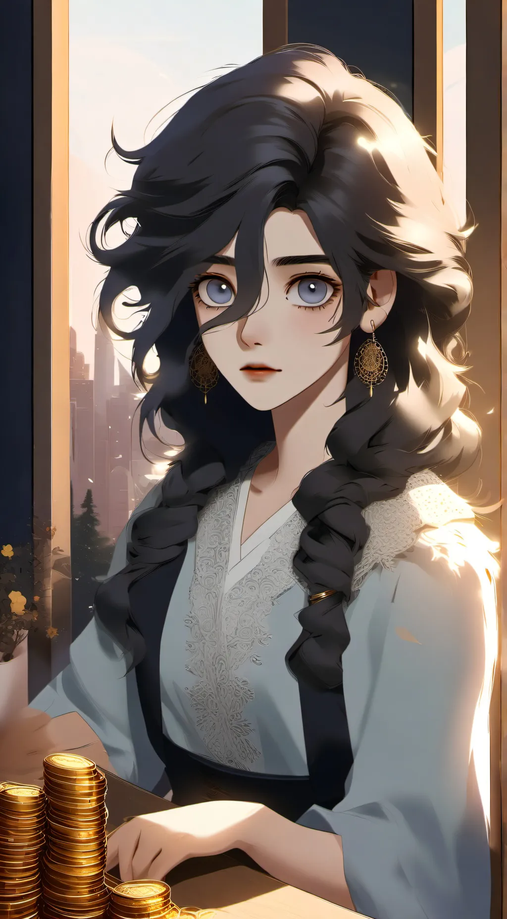 ai character: Бианис  background