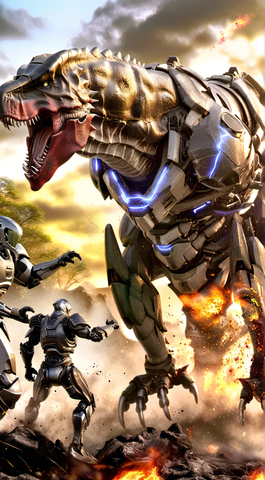 ai character: Dinobots  background