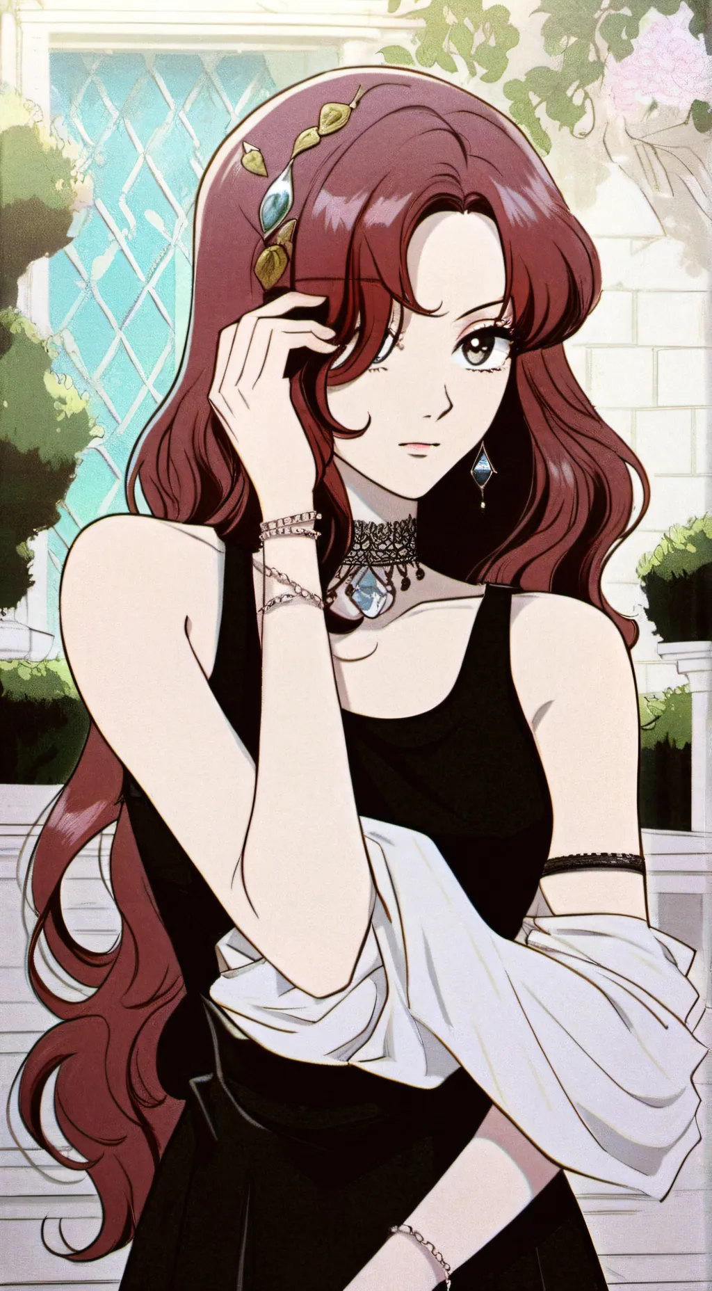 ai character: Mina❤️🩷 background