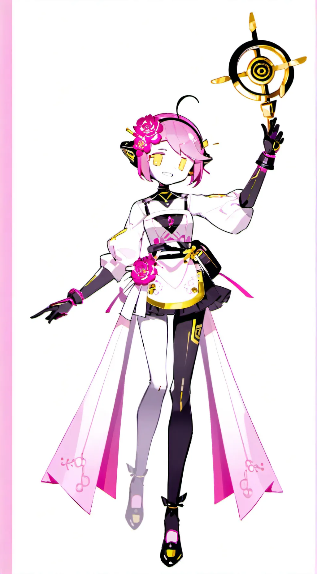 ai character: Robot flower ￼ background