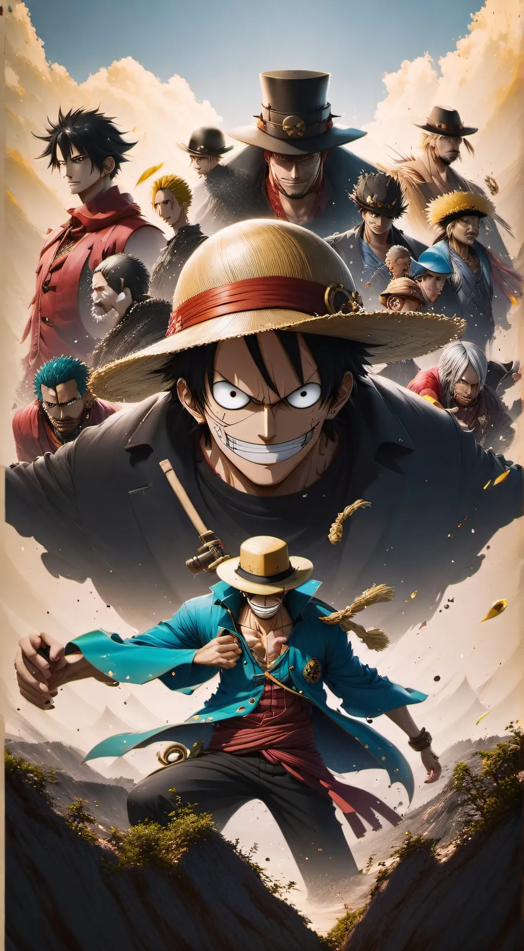 ai character: Straw Hat(sleepove background