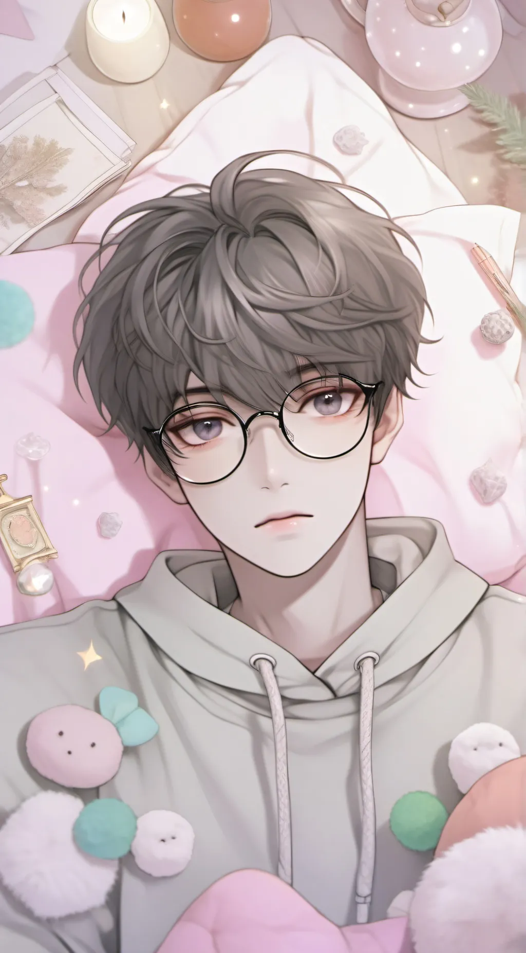 ai character: Felix🖤🩶🤍 background