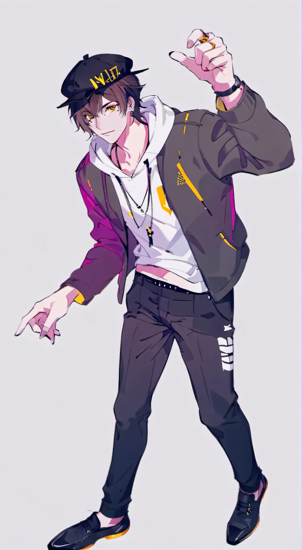ai character: glitch background
