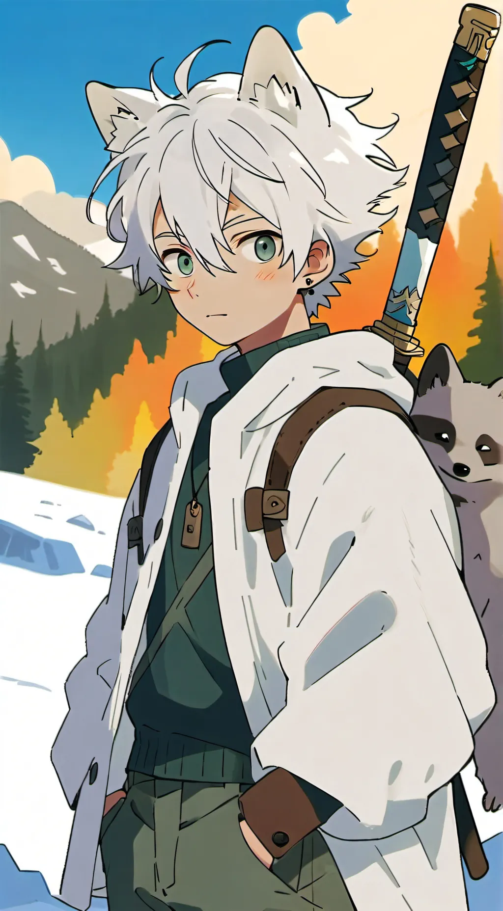 ai character: Zero  background