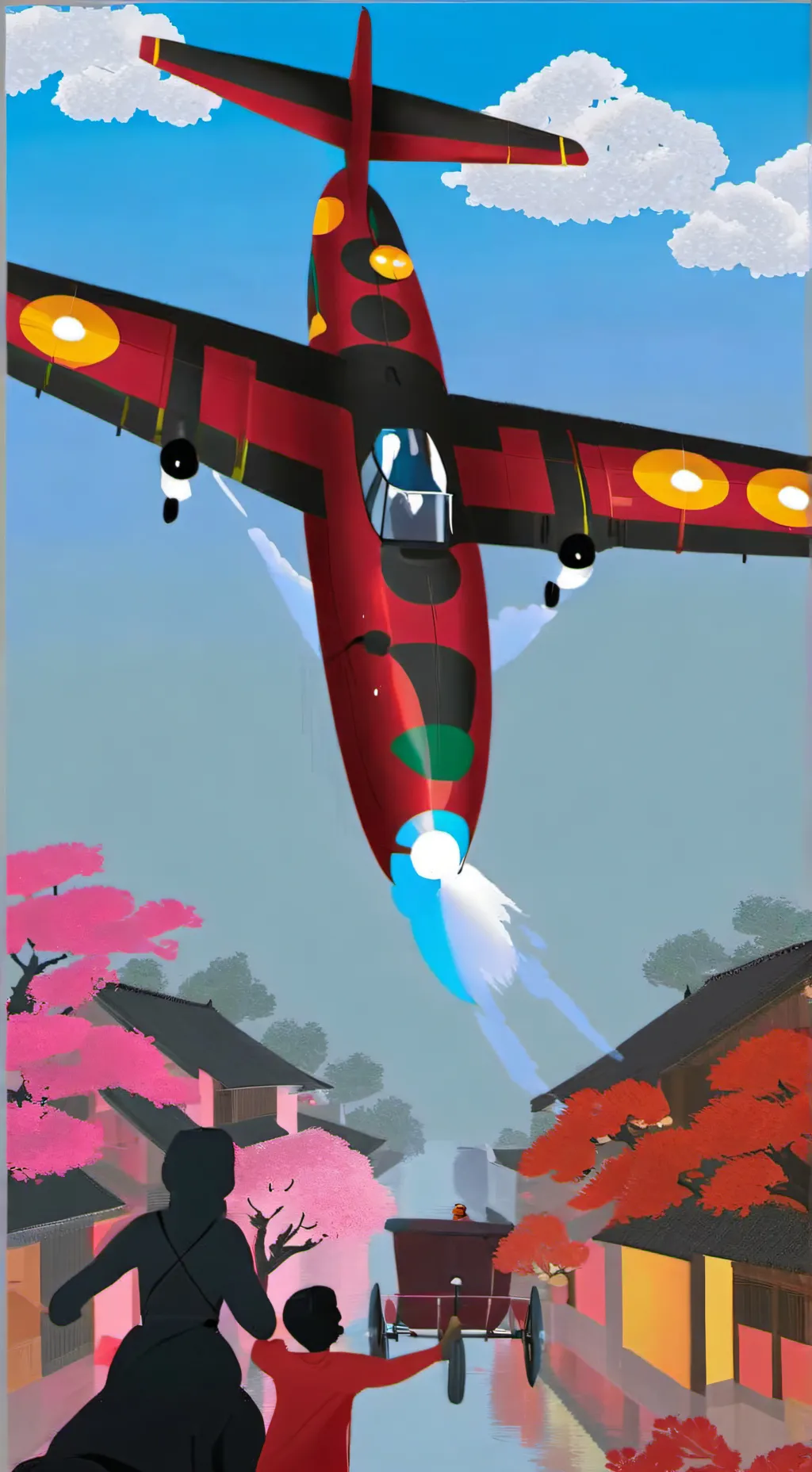 ai character: family plane background