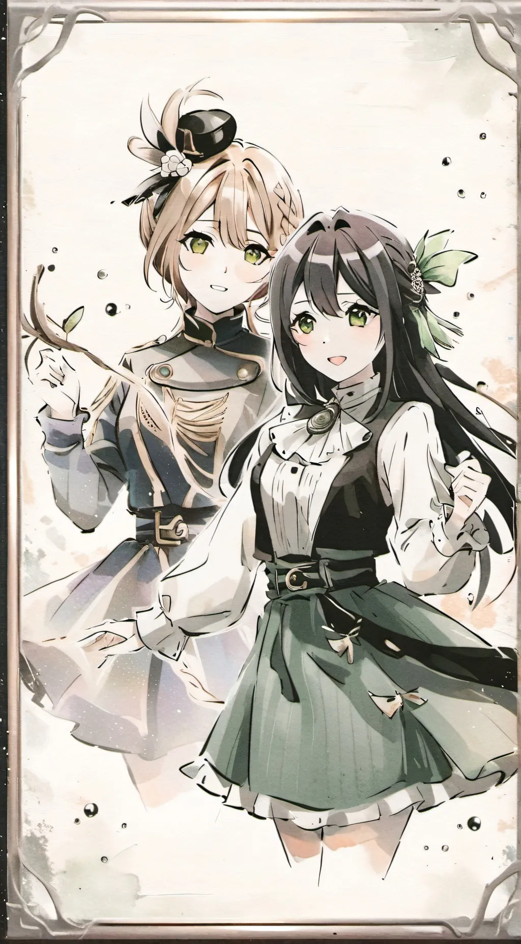 ai character: Bianca y Sofía  background