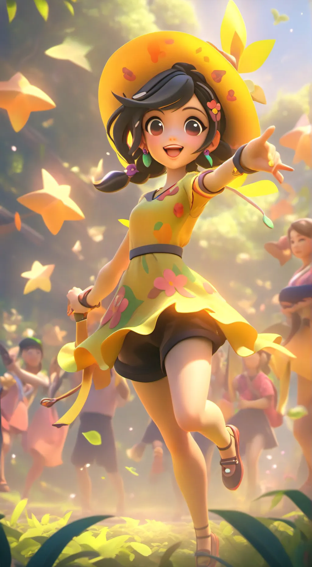 ai character: Shella  background