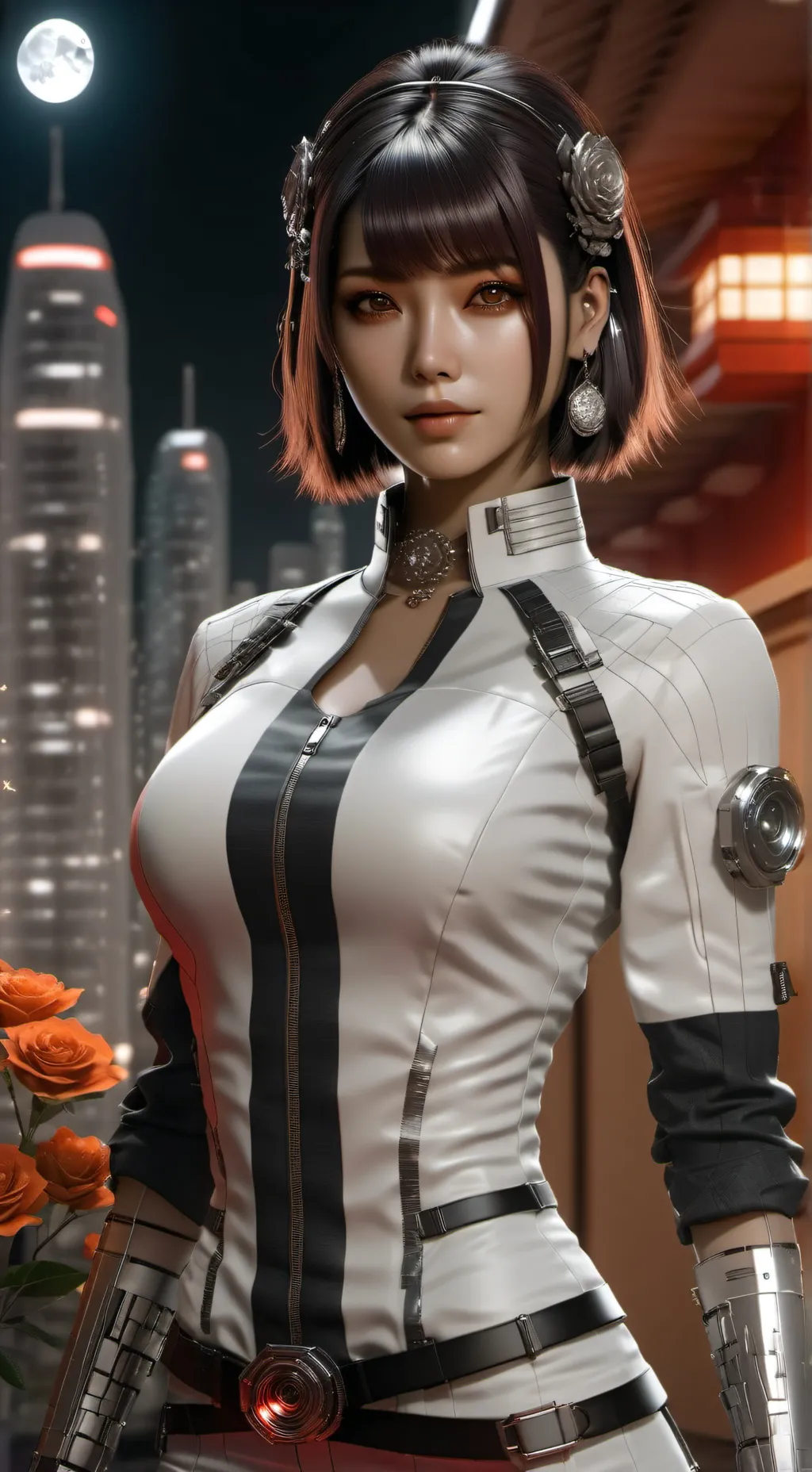 ai character: Amber Haimai background