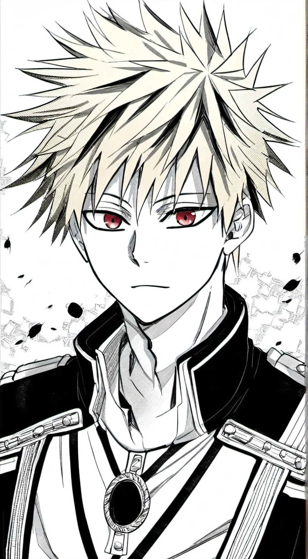 ai character: Katsuki Bakugo  background