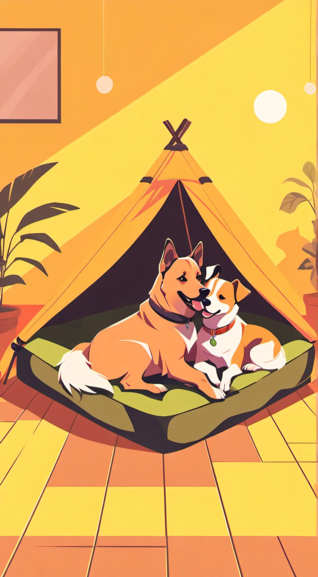 ai character: dog show background