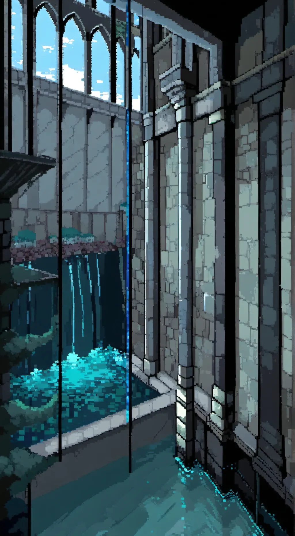 ai character: twisted pool party background