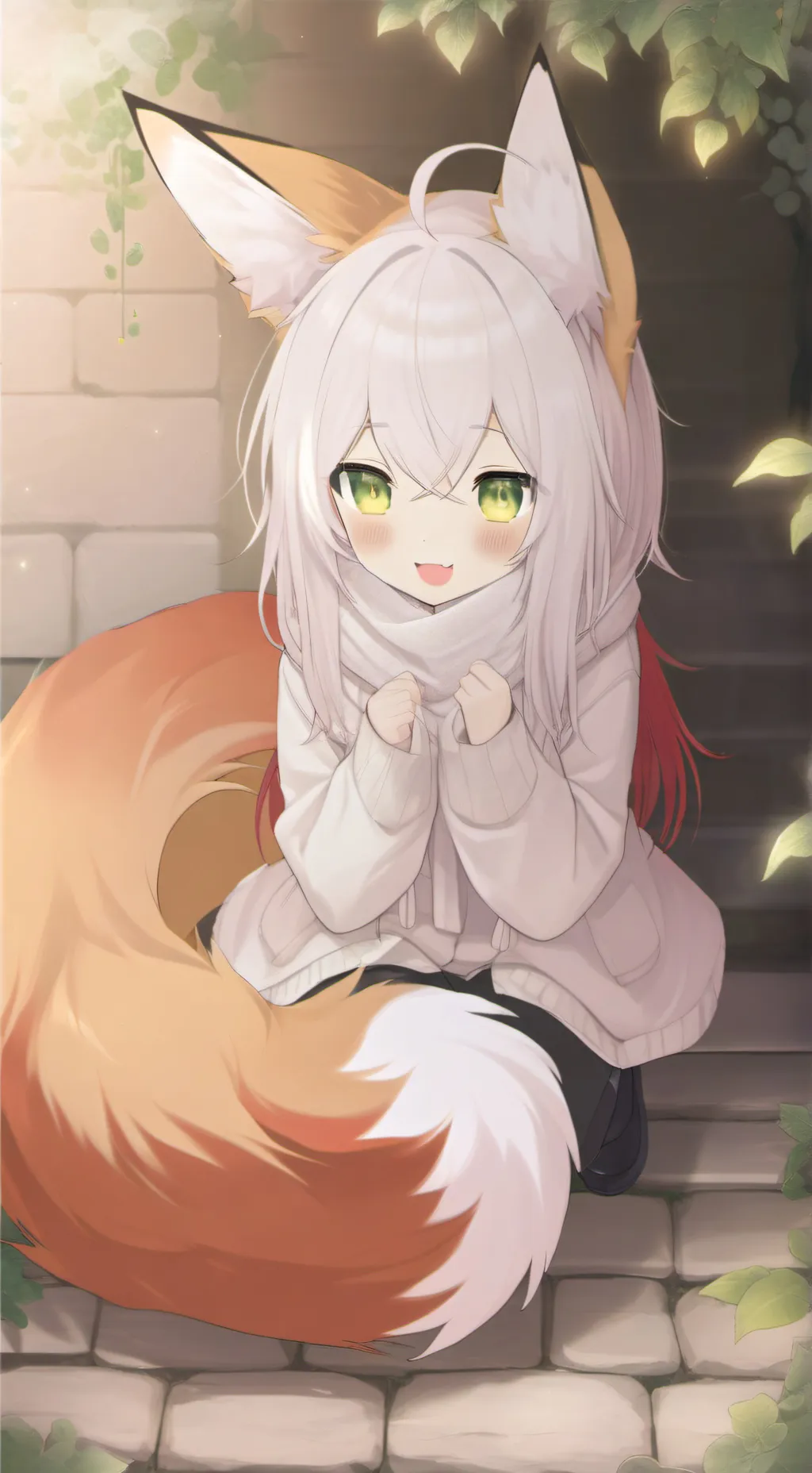 ai character: Fennec Furry Spiri background