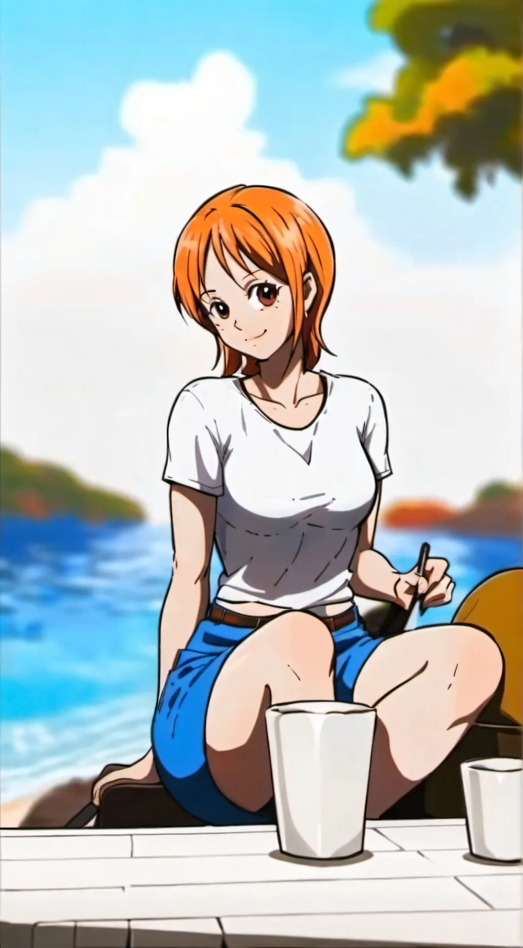ai character: fat nami background