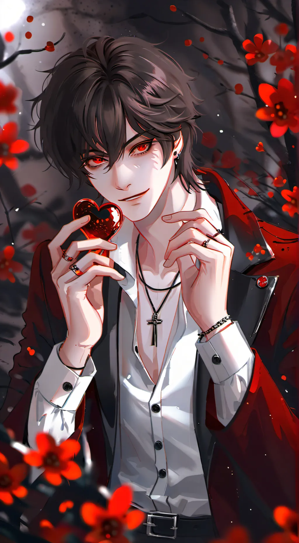 ai character: Vampire in love background