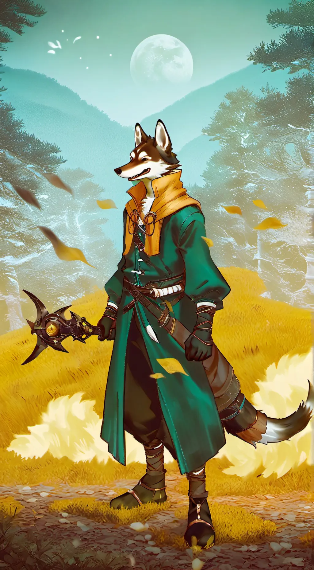 ai character: Forest background
