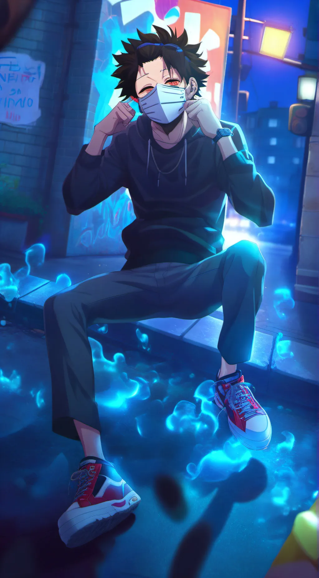 ai character: Dabi  background