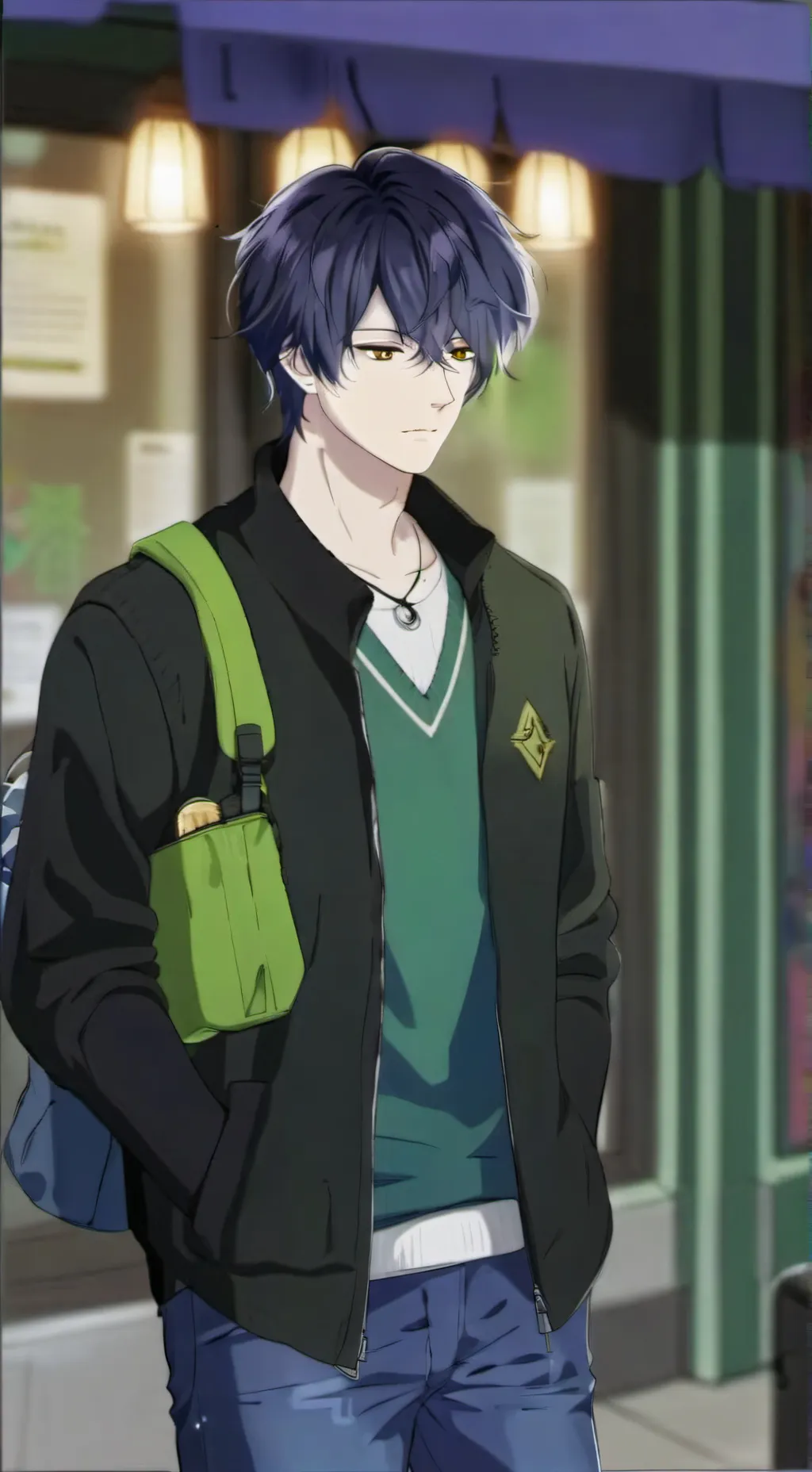 ai character: Subaru Sakamaki  background