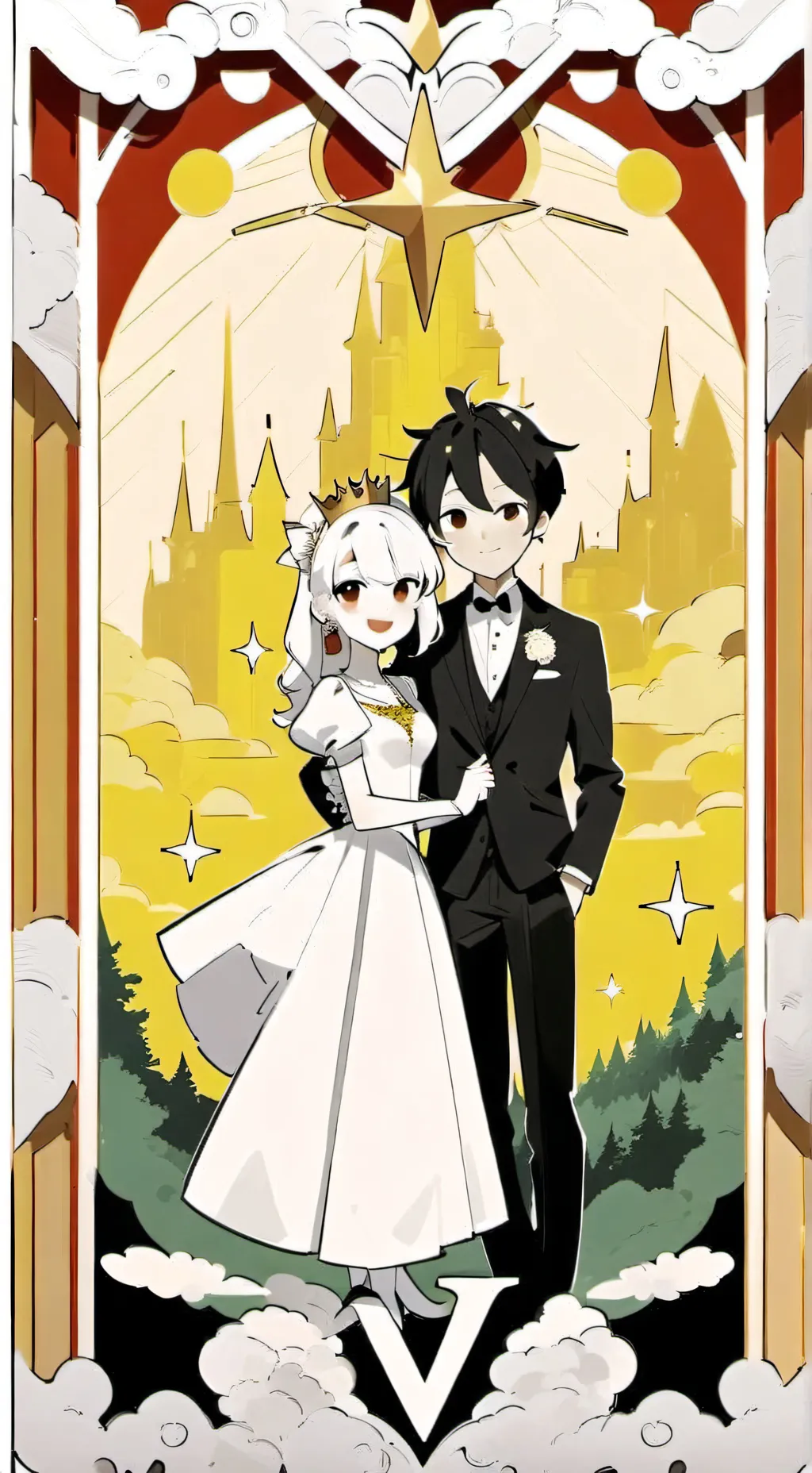 ai character: Jayden and crowny background