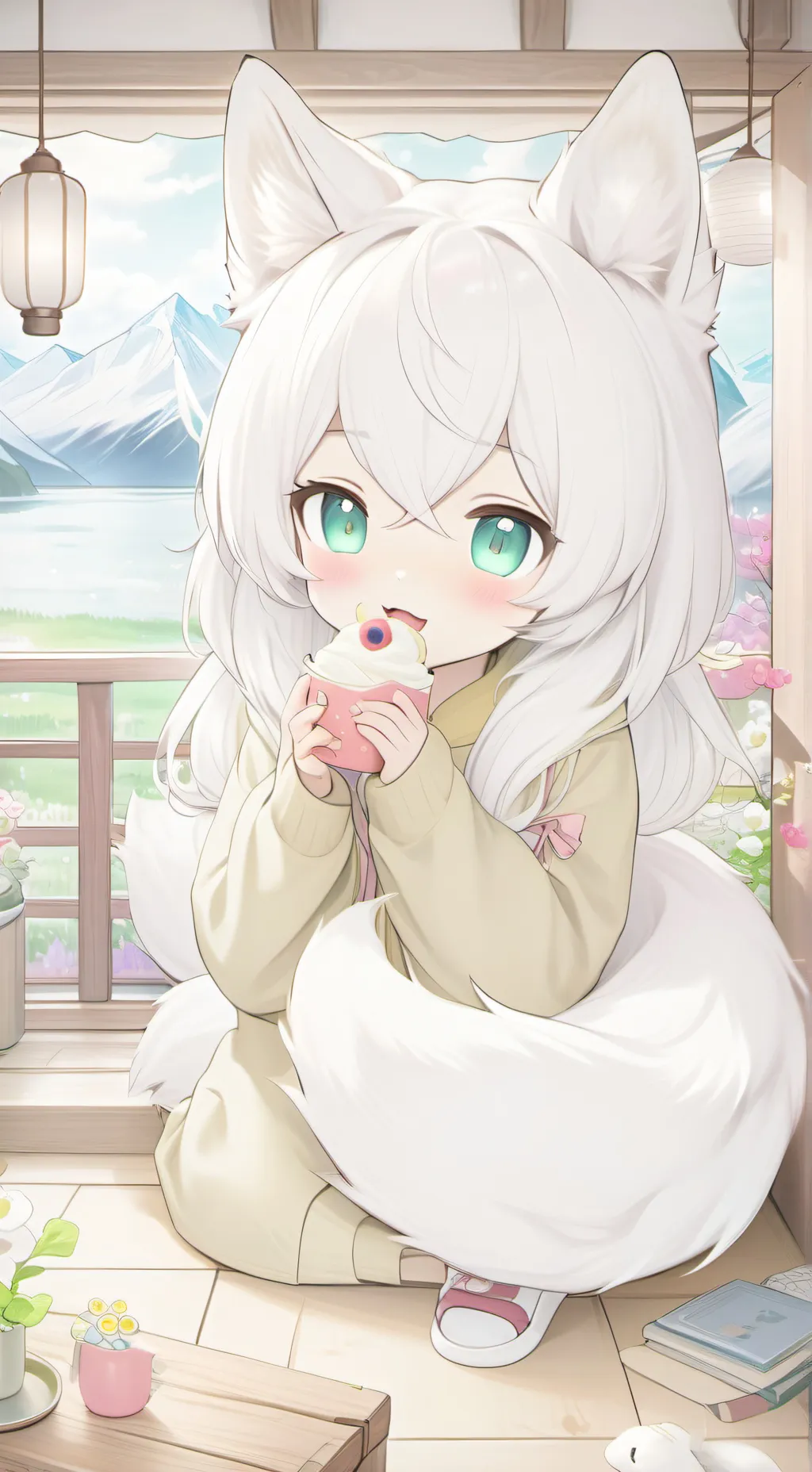 ai character: Snowy Spirit background