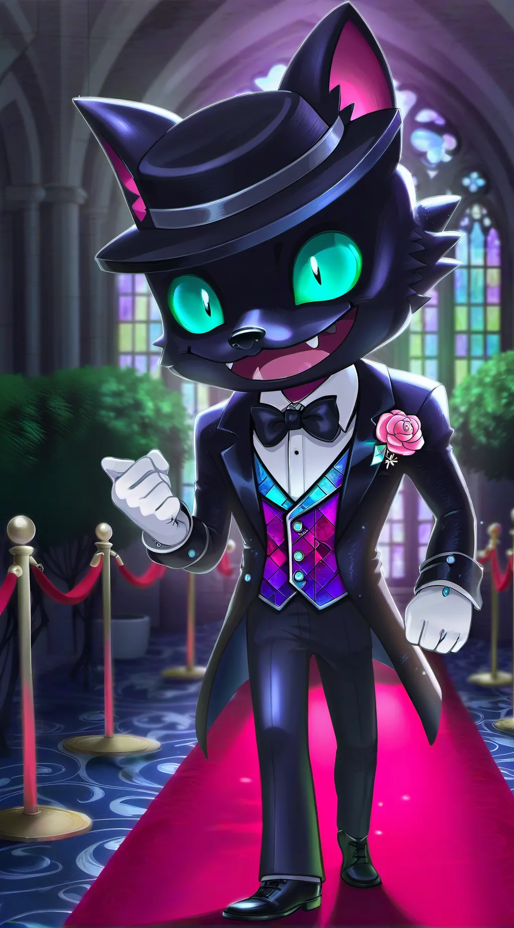 ai character: Felix Meowington background