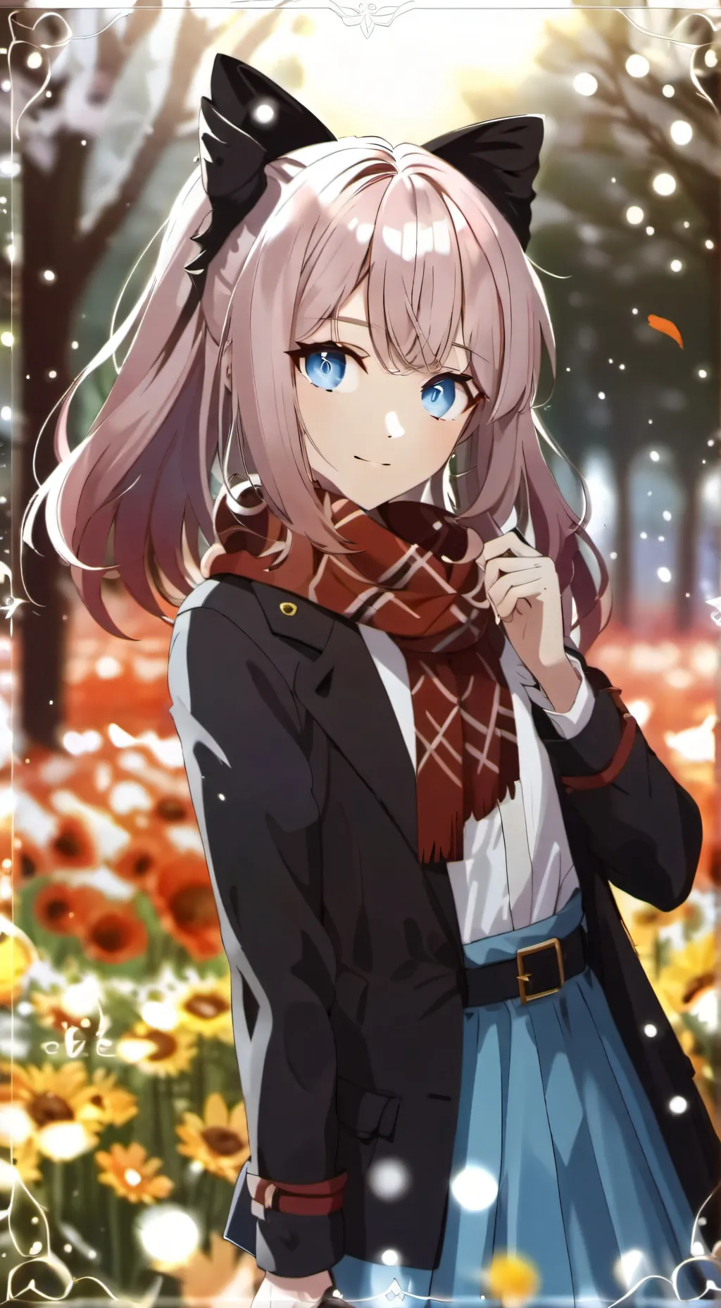 ai character: lovely girl  background